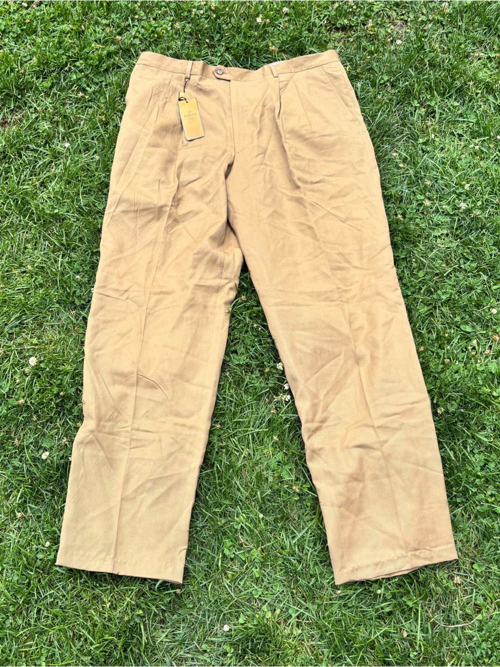 Giorgio Baroni Tan Straight-Leg Pants - Neutral Classic